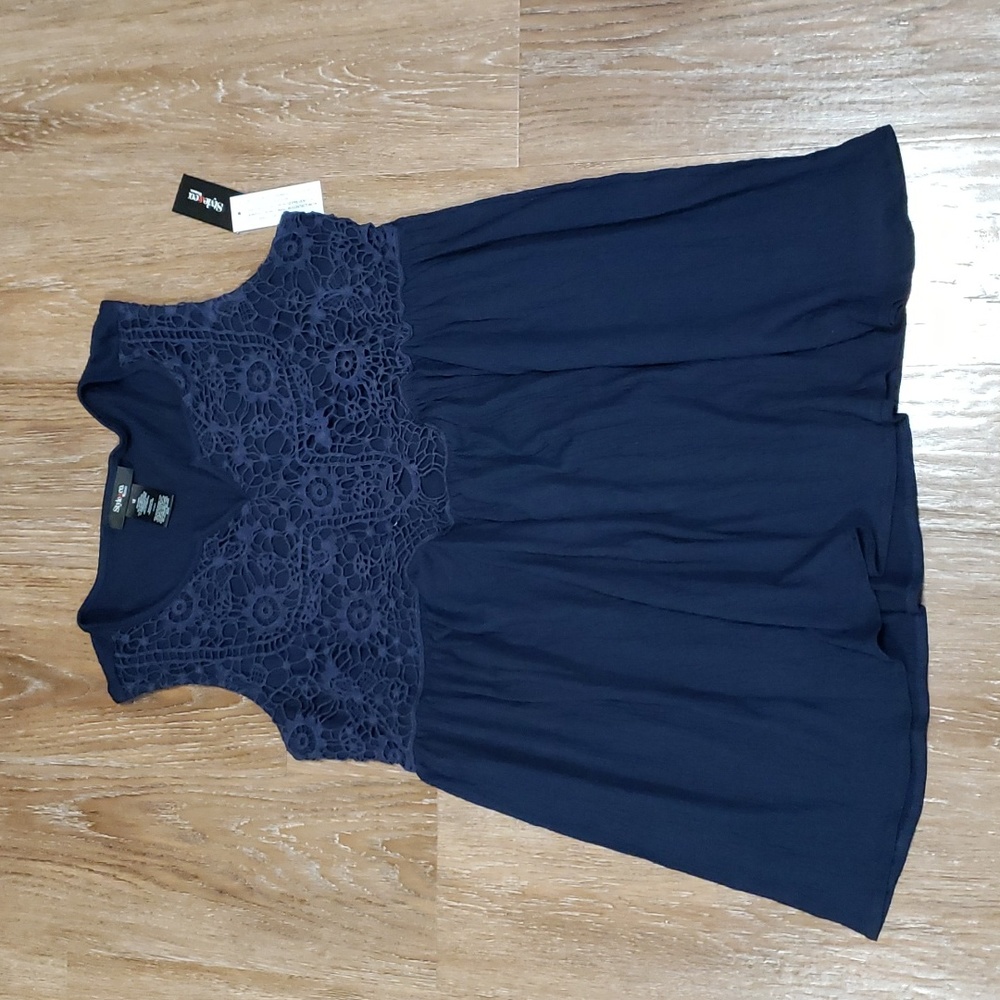 (1X) NWT Style & Co. Empire Waist Flowy Crochet Lace Bohemian Outdoor